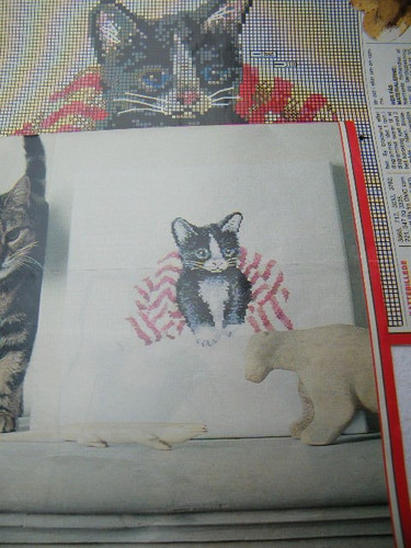 Kreuzstich stickbild katze - kreuzstich,