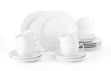 Seltmann Weiden Rondo Kaffeeservice 18-tlg Porzellan weiß Geschirr Set Neu