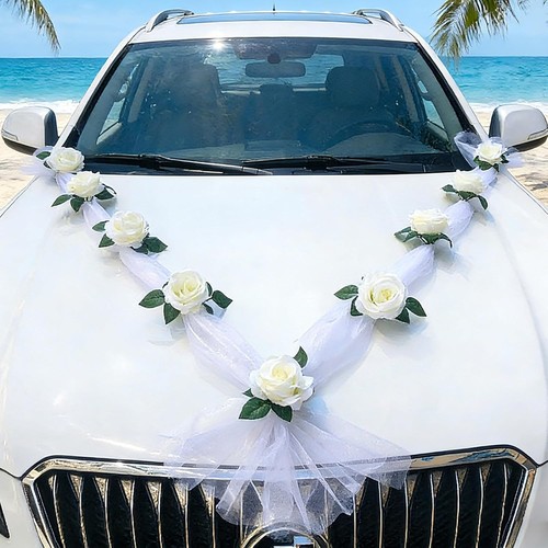 Autoschmuck hochzeit deko set - autoschmuck,