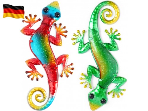 Metall gecko wanddekoration - metall, wanddekoration,
