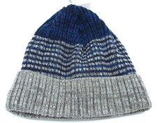 Strickmütze Herren, blau-grau