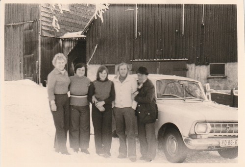 Vintage foto familie - familie, neben