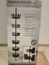 Teleskopschuhregal Schuhkarussell für 36 Paar Schuhe Aufbau ohne Werkzeug OVP