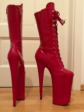 Stiefel Pleaser Beyond 1050 rot Extrem Plateau 16 cm High Heels 25,5 cm Gr 41,5
