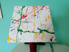 Lampenschirm Stoff neu ,eckiger Schirm , Unikat, Einzelstück, Exclusiver Schirm