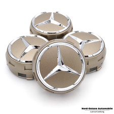 Original Mercedes-Benz Nabendeckel Radnabenkappen goldfarbig SET 4 Stück !NEU!