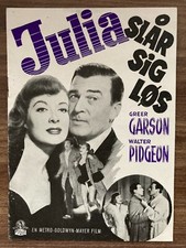 Julia Misbehaves Greer Garson Walter Pidgeon 1948 Danish Movie Program
