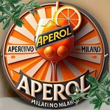 Blechschild rund Aperol