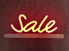 Massives SALE LED Leuchtschild aus Edelstahl – Handarbeit Reklame / America