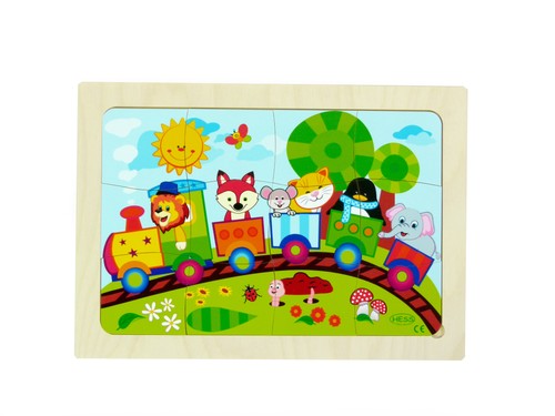Puzzle eisenbahn holz hess - holz,