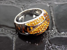 Vintage eleganter Damenring David Sigal 925er Silber Designer Schmuck Email