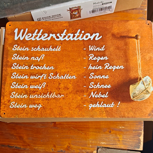 Metallschild wetterstation - metallschild,