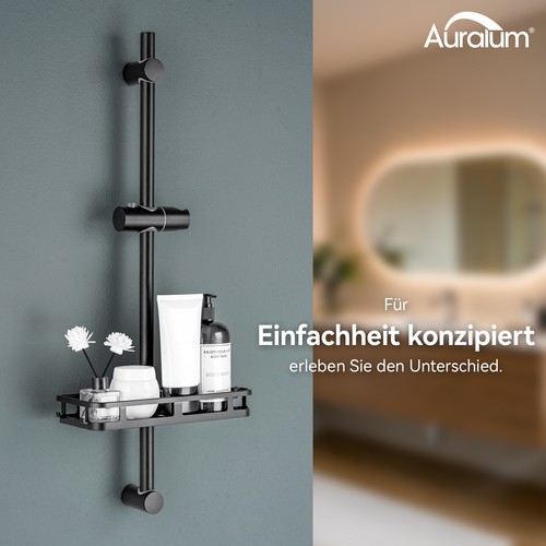 Edelstahl duschstange 70cm mit - duschstange,