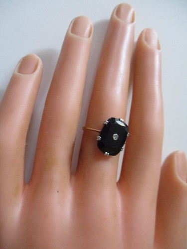 Onyx ring gelbgold - onyx,