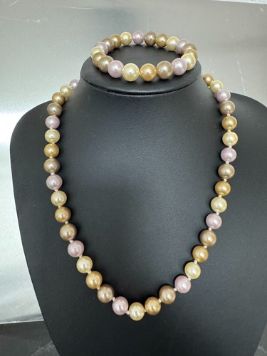 Muschelkernperlen set kette - muschelkernperlen,