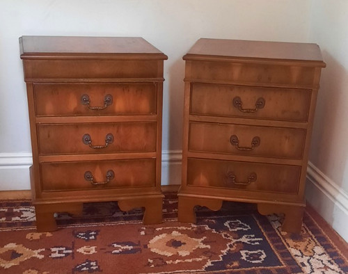 Vintage paar nachttische mit - vintage,