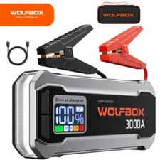 WOLFBOX Auto KFZ Starthilfe Jump Starter 3000A Ladegerät Booster Powerbank 12V