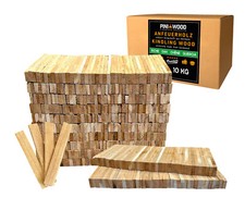 PINI Brennholz Anzünder aus Eichenholz 10 kg Anmachholz für Kamin Grill