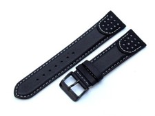 Riedenschild Uhrarmband Uhrband Lederband  22mm schwarz
