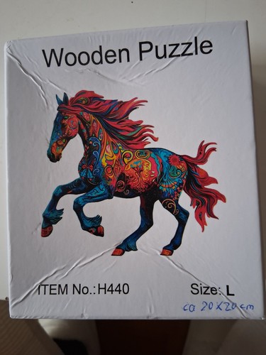 Puzzle holz farbiges pferd - farbiges,