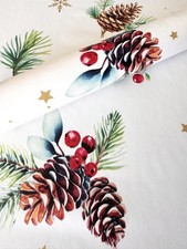 PVC Tischdecke KIEFER Xmas Wachstuch Weihnachten Eckig Breite & Länge wählbar 