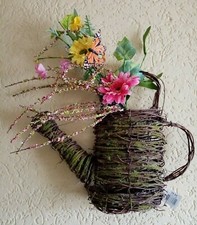 Türkranz Wanddeko Gartendeko "Blumenkanne" - Deko Frühling – NEUWERTIG