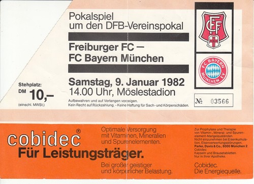 Ticket dfb pokal 82 - dfb,