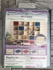 Regalsystem Primo Tür Rückwand Knopf für  Würfel, 41,5x34,5  cm Fichte/Anthrazit