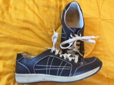 Bonne forme Damen Comfort Sneaker  "Bamberg" Gr 37 blau weiß Fußbett 