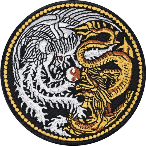 Yin yang aufnäher drachen - yin,