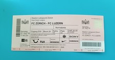 Fussball Ticket - FC Zürich - FC Luzern - Axpro Super League 2009