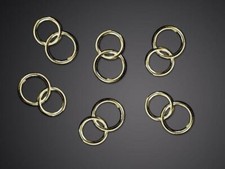 Streudeko goldene Ringe 15mm Hochzeit  Tischdeko Feiern Valentinstag Verlobung