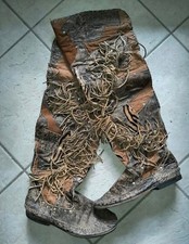 Vintage leather overknee boots - leather,