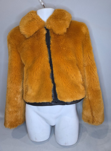 Orange kunstfell jacke mit - h&m,
