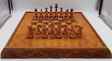 Handgefertigtes hochwertiges Schach / Backgammon Brettspielset Intarsienarbeit