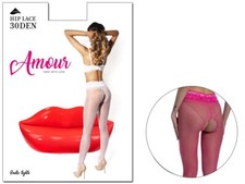 Rosa Strumpfhose mit offenem