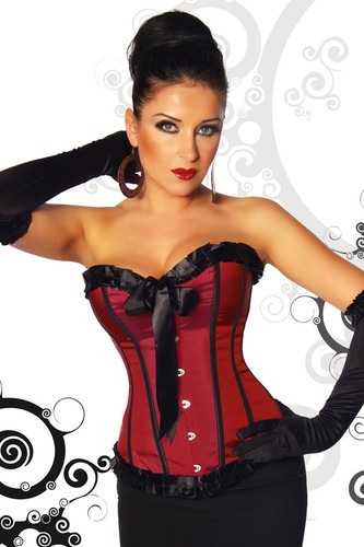 11940 rotes korsett corsage - 11940,