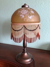Tischlampe, Retro-Look, Schirm rund 24 cm, höhe 16 cm, H-Gesamt 45 cm, Verziehrg