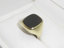 585 Gold Ring 14K Gelbgold Onyx Herrenring Siegelring 5,21g RG 59 - 18,8 mm 8557