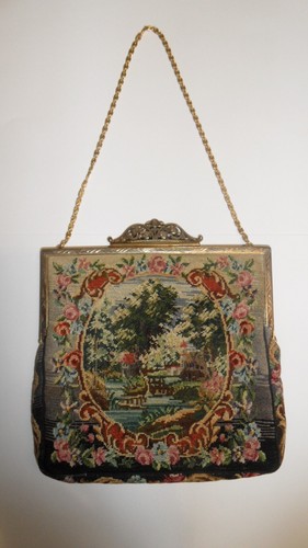 Vintage gobelin abendtasche - vintage,