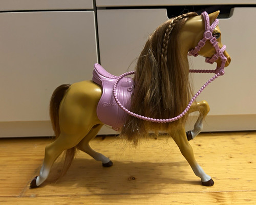 Barbie pferd beige - beige, mähne