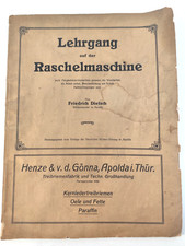 Lehrgang auf der Raschelmaschine Friedrich Dietsch Apolda 1922 Wirkmaschine