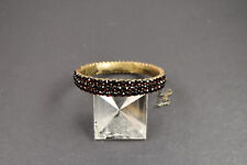 antiker Granatarmreif mit böhmischem Granat 3- reihig. Jugendstil um 1900