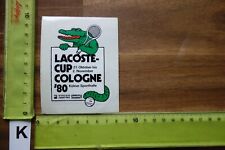 Alter Aufkleber Tischtennis Tennis LACOSTE-CUP Köln Sporthalle 1980 Volvo
