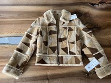 Stylische Patchwork-Jacke in Wildleder-Optik –Gr.36/38   NEU mit Etikett