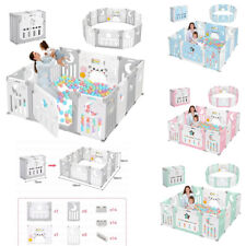 14 Paneele Baby Laufgitter Absperrgitter Krabbelgitter Schutzgitter 4 Farben DE