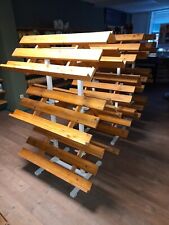 Obst- und Gemüseregal Holz naturbelassen mit Leinöl beschichtet.