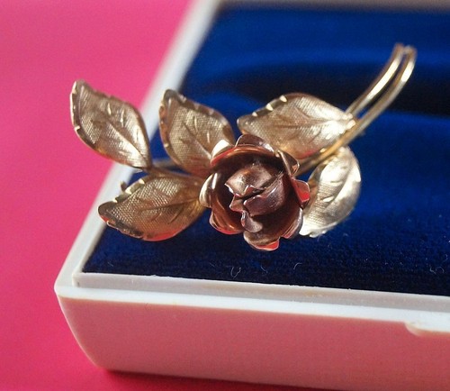 Rosenbrosche 333er gold - rosenbrosche,