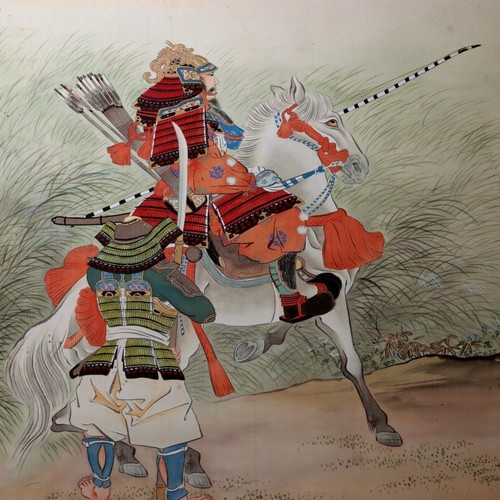 Antike japanische handbemalte