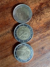 3x 2 Euro Seltene Münzen